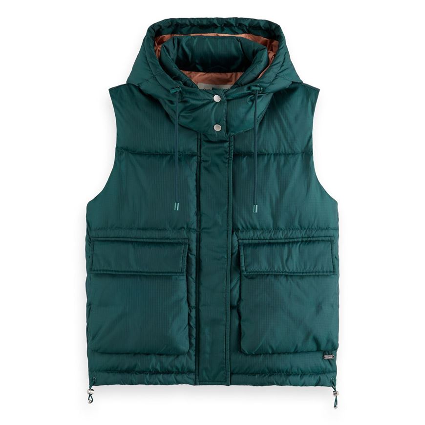 Снимка на SCOTCH&SODA WOMEN'S BODYWARMER WITH HOOD