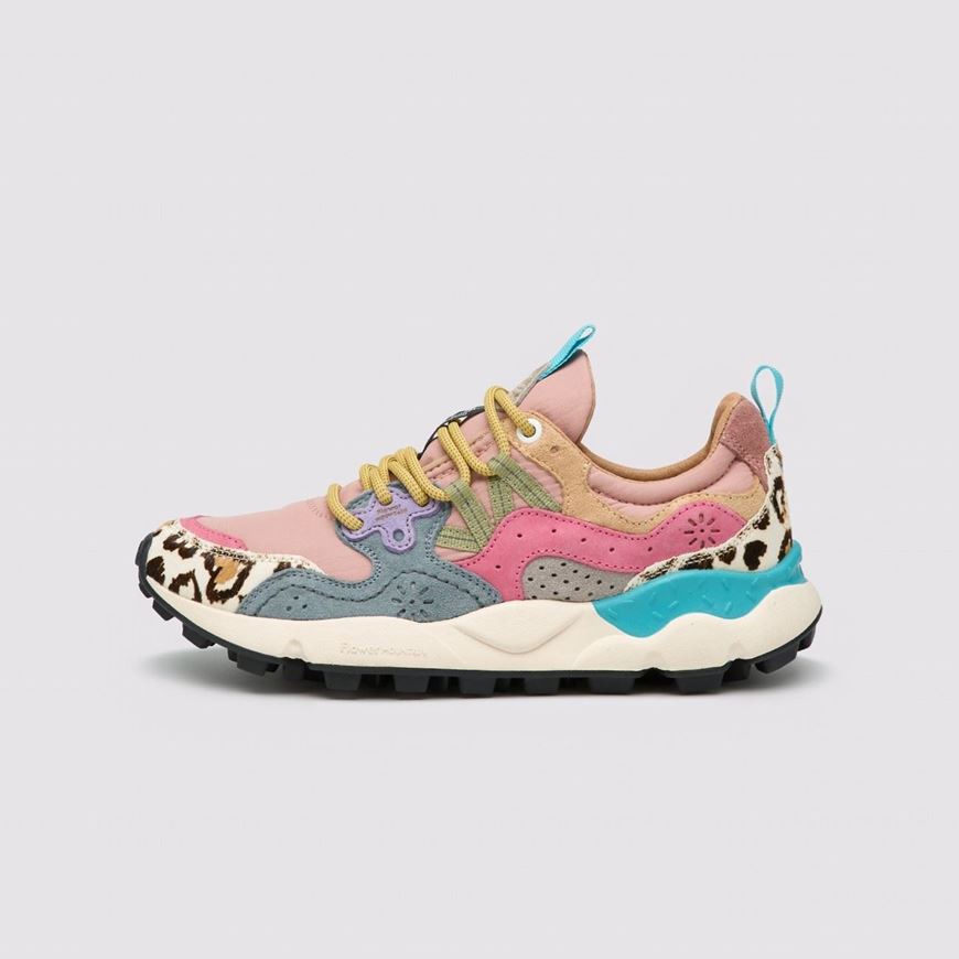 Снимка на FLOWER MOUNTAIN WOMEN'S YAMANO 3 WOMAN - SUEDE AND TECHNICAL FABRIC SNEAKERS - PINK-GREY