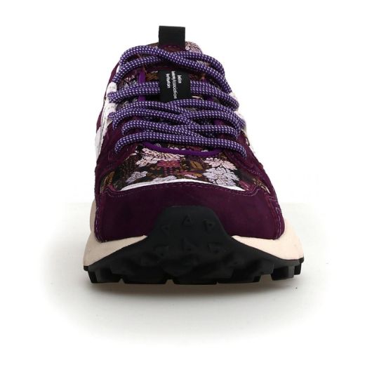 Снимка на FLOWER MOUNTAIN WOMEN'S YAMANO 3 UNI - SUEDE AND KYOTO FABRIC SNEAKERS - VIOLET-WHITE