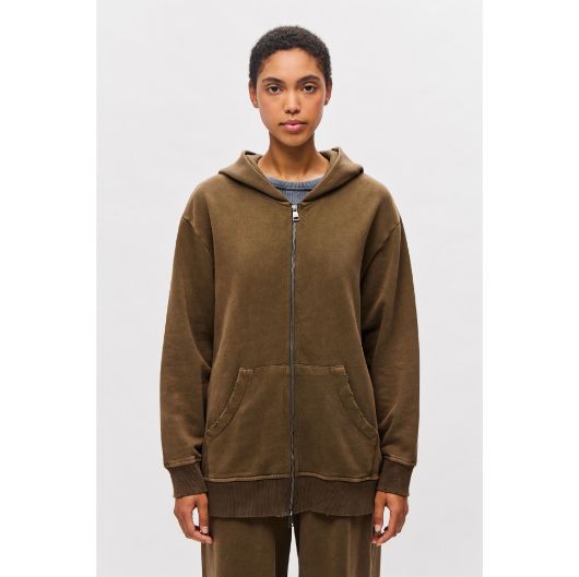 Снимка на DIRTY LAUNDRY WOMEN'S OVERSIZED FULL ZIP WITH DESTROYS