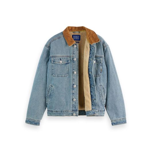 Снимка на SCOTCH&SODA MEN'S CORD COLLAR INDIGO TEDDY JACKET