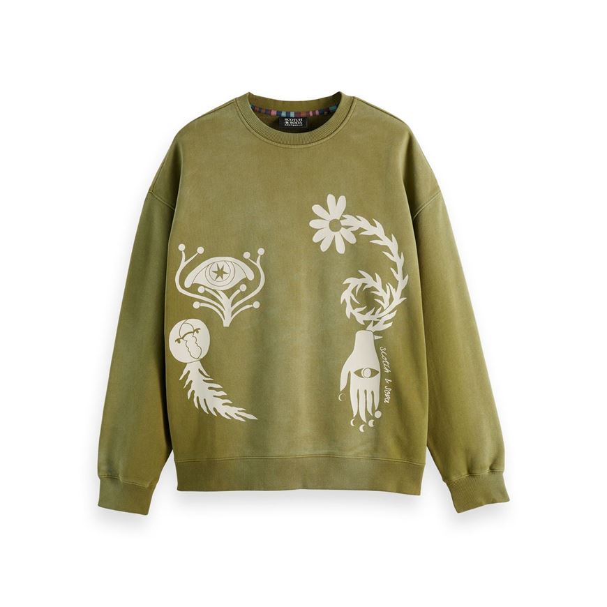 Снимка на SCOTCH&SODA MEN'S GARMENT DYED ARTWORK SWEATSHIRT