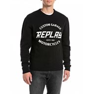 Снимка на REPLAY MEN'S CREWNECK SWEATER WITH CUSTOM GARAGE PRINT