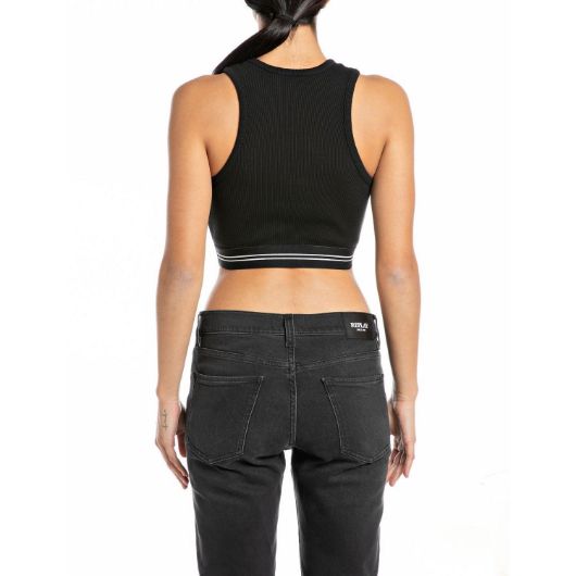 Снимка на REPLAY WOMEN'S RIBBED SLIM-FIT CROP TOP