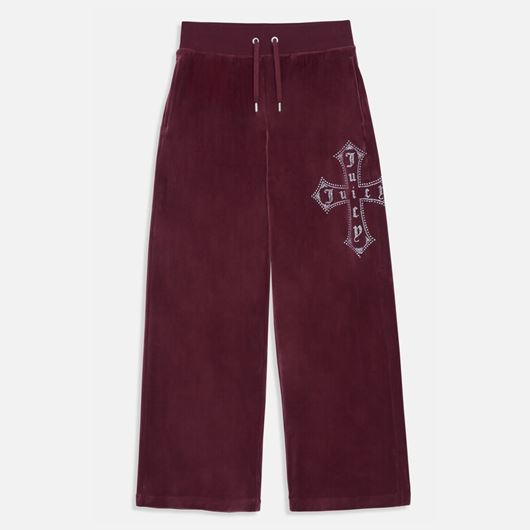 Снимка на JUICY COUTURE WOMEN'S JUICY CROSS JERRY WIDE LEG TRACK PANTS