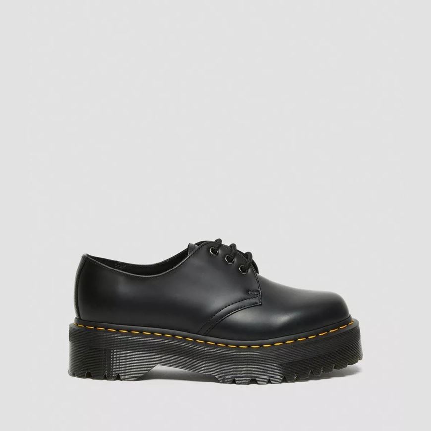 Снимка на DR. MARTENS WOMEN'S 1461 QUAD SMOOTH LEATHER PLATFORM SHOES