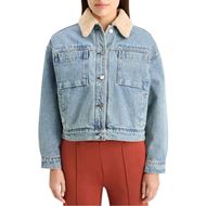 Снимка на SCOTCH&SODA WOMEN'S WASHED DENIM JACKET WITH SHERPA DETAILS