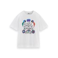 Снимка на SCOTCH&SODA WOMEN'S CHEST ARTWORK LOOSE FIT T-SHIRT