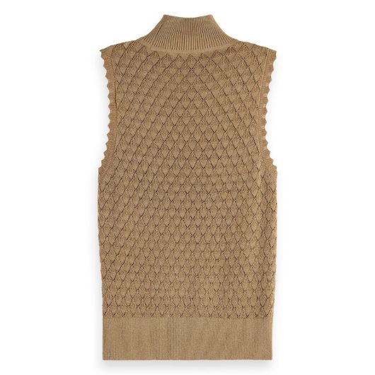 Снимка на SCOTCH&SODA WOMEN'S METALLIC POINTELLE KNITTED TANK