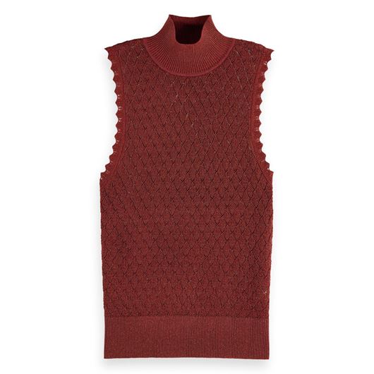 Снимка на SCOTCH&SODA WOMEN'S METALLIC POINTELLE KNITTED TANK