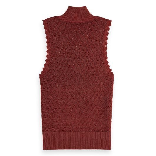 Снимка на SCOTCH&SODA WOMEN'S METALLIC POINTELLE KNITTED TANK