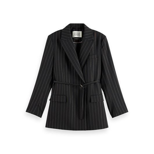 Снимка на SCOTCH&SODA WOMEN'S LUREX PINSTRIPE DOUBLE-BREASTED BLAZER