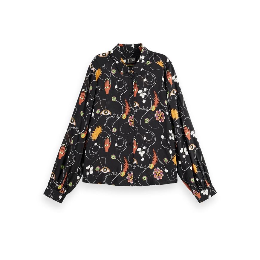 Снимка на SCOTCH&SODA WOMEN'S VISCOSE PRINTED BALLOON SLEEVE SHIRT