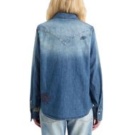 Снимка на SCOTCH&SODA WOMEN'S WASHED REGULAR FIT DENIM WESTERN SHIRT WITH EMBROIDERIES