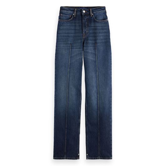 Снимка на SCOTCH&SODA WOMEN'S THE RIPPLE AUTHENTIC STRAIGHT JEANS - LUX BLUE