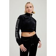 Снимка на JUICY COUTURE WOMEN'S TASHA SLEEVE LOGO CROPPED ZIP UP HOODIE