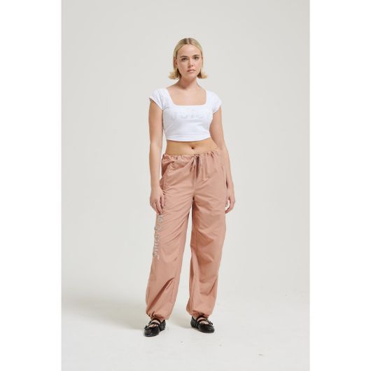 Снимка на JUICY COUTURE WOMEN'S AYLA LEG LOGO PARACHUTE PANTS