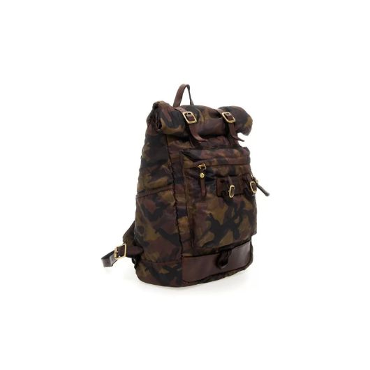 Снимка на CAMPOMAGGI FOLDED BACKPACK LONDRA IN CAMOUFLAGE AND DARK BROWN NYLON