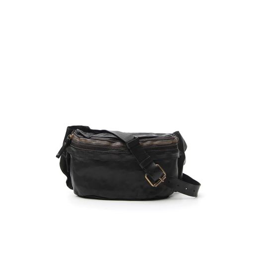 Снимка на CAMPOMAGGI BELT BAG SANTARCANGELO IN BLACK LEATHER