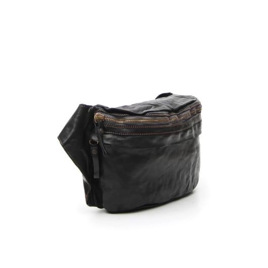 Снимка на CAMPOMAGGI BELT BAG SANTARCANGELO IN BLACK LEATHER