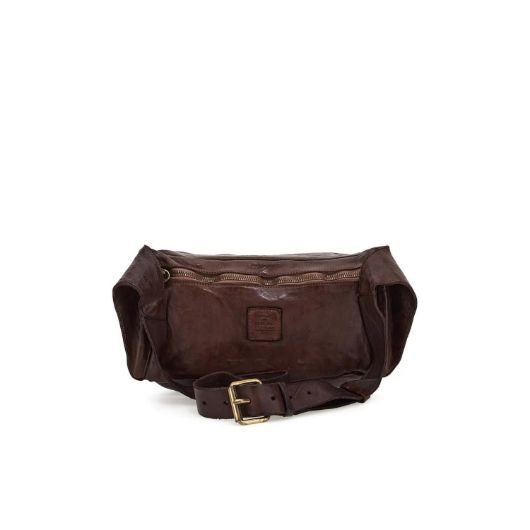 Снимка на CAMPOMAGGI BELT BAG SANTARCANGELO IN DARK BROWN LEATHER