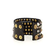 Снимка на CAMPOMAGGI WOMEN'S BRACELET BELLA DI NOTTE IN BLACK LEATHER WITH STUDS