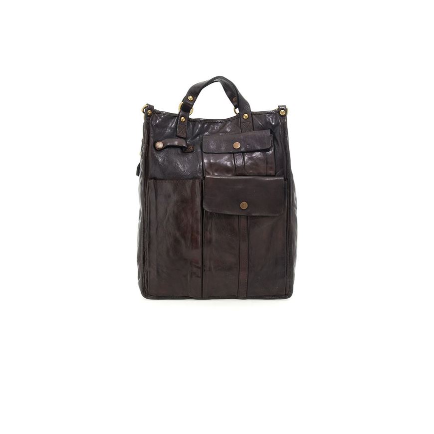 Снимка на CAMPOMAGGI PROFESSIONAL BAG TOKIO IN DARK BROWN LEATHER