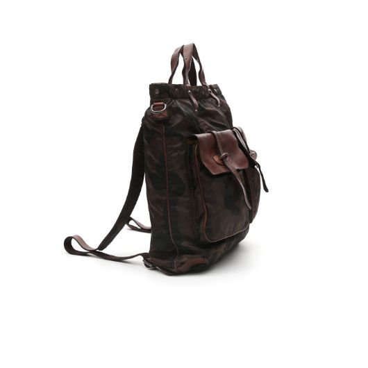 Снимка на CAMPOMAGGI BACKPACK LATERITE IN LEATHER AND CAMOUFLAGE NYLON FABRIC