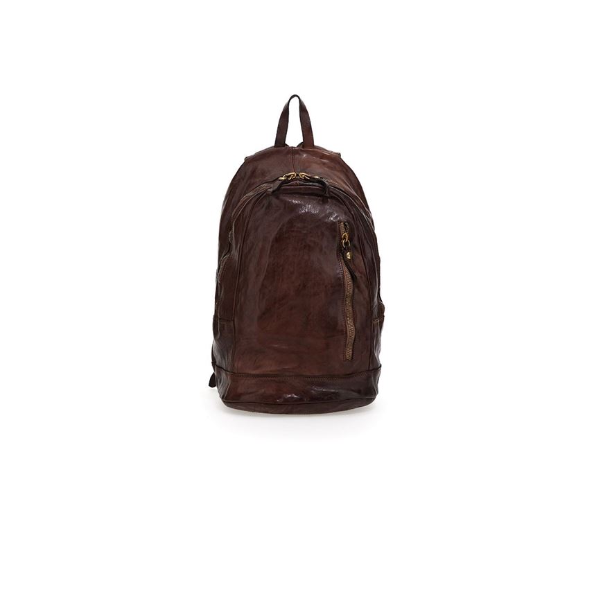 Снимка на CAMPOMAGGI BACKPACK SANTARCANGELO IN DARK BROWN LEATHER