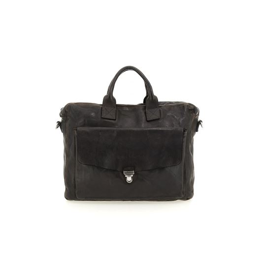 Снимка на CAMPOMAGGI BRIEFCASE ARENITE IN BLACK LEATHER