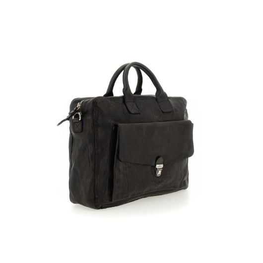 Снимка на CAMPOMAGGI BRIEFCASE ARENITE IN BLACK LEATHER