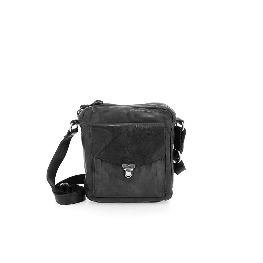 Снимка на CAMPOMAGGI CROSSBODY BAG ARENITE IN BLACK LEATHER