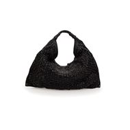 Снимка на CAMPOMAGGI WOMEN'S WOVEN HOBO BAG EDERA IN BLACK LEATHER