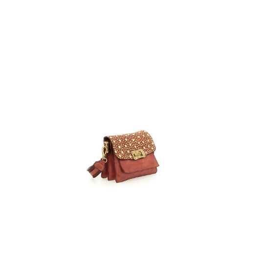 Снимка на CAMPOMAGGI WOMEN'S CROSSBODY BAG AGNESE IN RED LEATHER WITH STUDS 