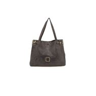 Снимка на CAMPOMAGGI WOMEN'S SHOPPER BAG BELLA DI NOTTE IN GREY LEATHER WITH STUDS 