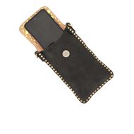 Снимка на CAMPOMAGGI WOMEN'S PHONE CASE IN BLACK LEATHER WITH STUDS