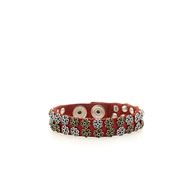 Снимка на CAMPOMAGGI WOMEN'S BRACELET BELLA DI NOTTE IN RED LEATHER WITH STUDS