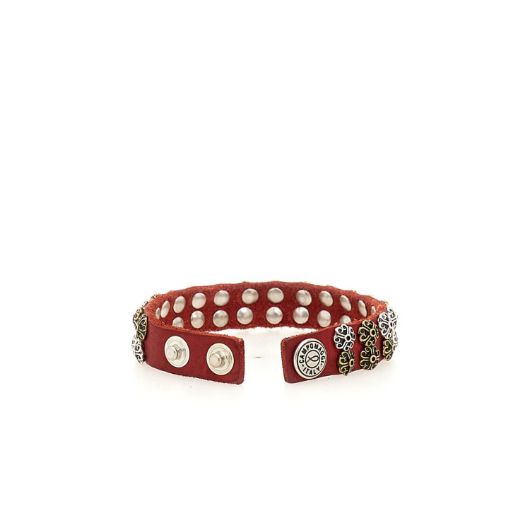 Снимка на CAMPOMAGGI WOMEN'S BRACELET BELLA DI NOTTE IN RED LEATHER WITH STUDS