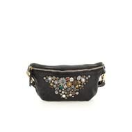 Снимка на CAMPOMAGGI WOMEN'S BELT BAG BELLA DI NOTTE IN BLACK LEATHER WITH STUDS