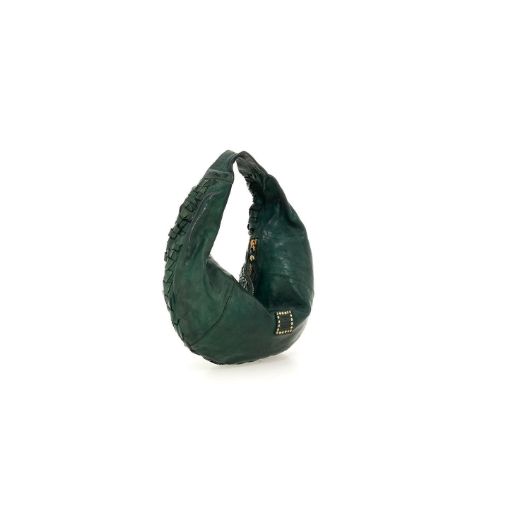 Снимка на CAMPOMAGGI WOMEN'S SHOULDER BAG EDERA IN GREEN LEATHER 