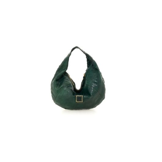 Снимка на CAMPOMAGGI WOMEN'S SHOULDER BAG EDERA IN GREEN LEATHER 