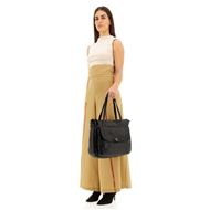 Снимка на CAMPOMAGGI WOMEN'S SHOPPER BAG OSSIDIANA IN BLACK LEATHER