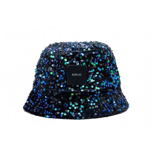 Снимка на REPLAY WOMEN'S BUCKET HAT IN VELVET WITH SEQUINS