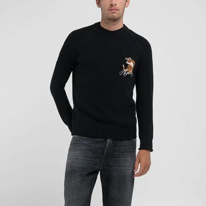 Снимка на REPLAY MEN'S CREWNECK SWEATER WITH TIGER