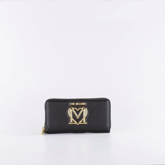 Снимка на LOVE MOSCHINO WOMEN'S ZIP AROUND WALLET WITH HEART LOGO