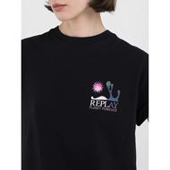 Снимка на REPLAY WOMEN'S JERSEY T-SHIRT WITH PLANET POWERED PRINT