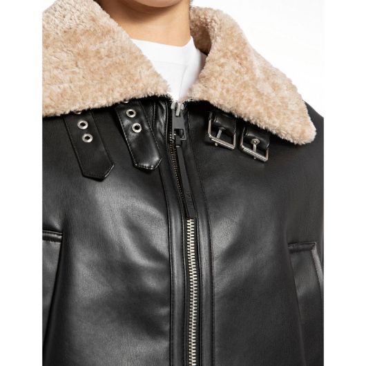 Снимка на REPLAY WOMEN'S SHORT JACKET IN SYNTHETIC SHEARLING