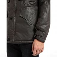 Снимка на REPLAY MEN'S  HOODED FULL-ZIP JACKET IN COATED COTTON TWILL