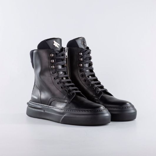 Снимка на LES HOMMES MEN'S LEATHER LACE UP BOOTS