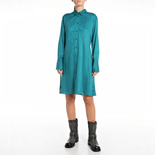 Снимка на REPLAY WOMEN'S MIDI SHIRT DRESS IN LIGHT VISCOSE TWILL